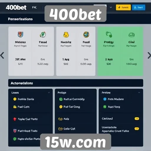 Recursos e funcionalidades do site 400bet